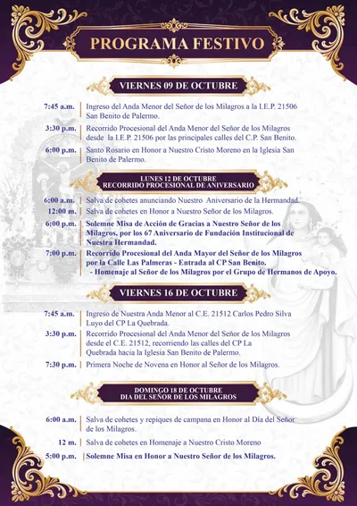 programa 9 al 18 octubre