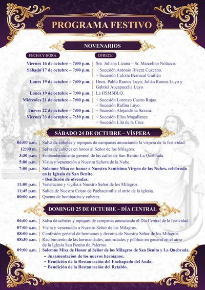programa novenario vispera dia central